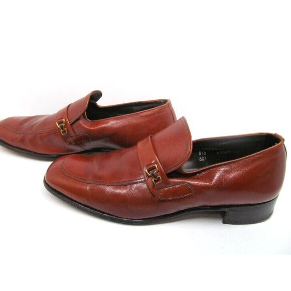 Nettleton Leather Half Strap Loafers Size 11 B/D Made In The USA - Picture 13 of 16